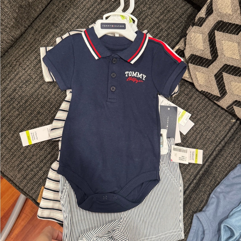 Tommy Hilfiger Navy Polo Bodysuit